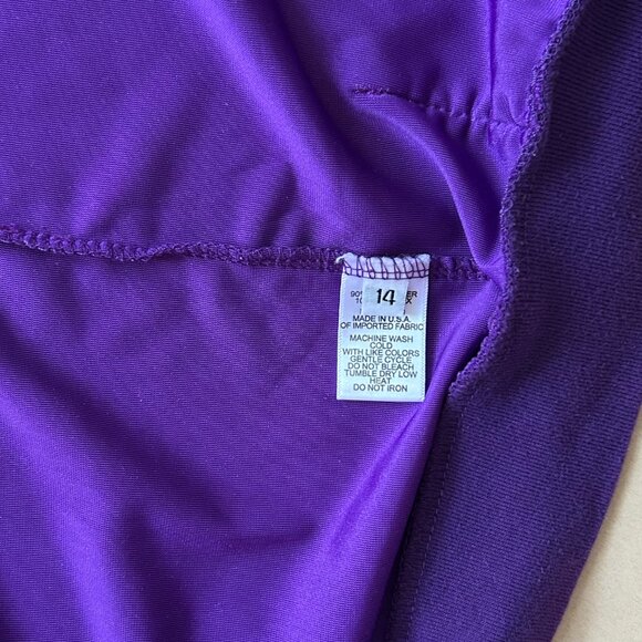 Aviator Nation Kids Classic Velour Purple Zip Up Hoodie Sweatshirt Size 14 - Picture 5 of 6